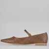 Ballerine tacco 1cm pelle marrone