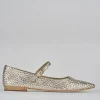 Ballerine tacco 1cm pelle oro