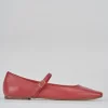 Ballerine tacco 1cm pelle rosso