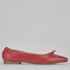 Ballerine tacco 1cm pelle rosso