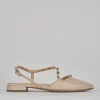 Ballerine tacco 1cm pelle beige