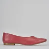Ballerine tacco 1cm pelle rosso