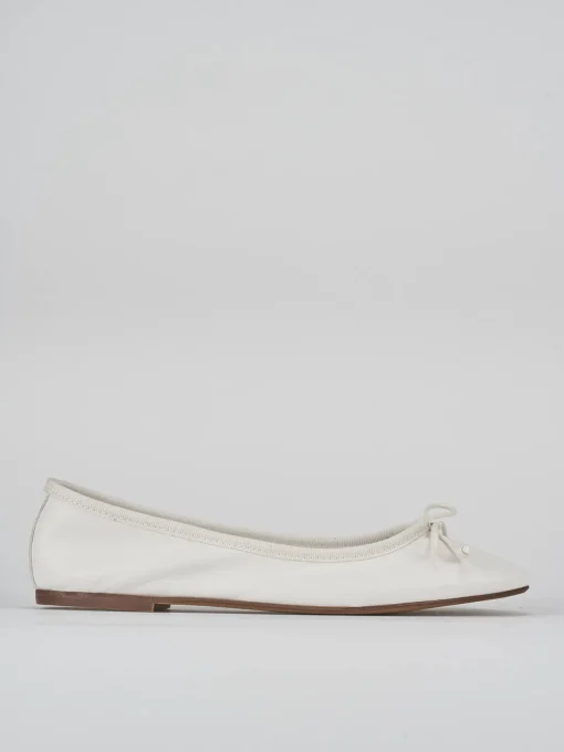 Ballerine tacco 1cm pelle bianco
