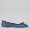 Ballerine tacco 1cm pelle blu