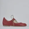 Ballerine tacco 1cm pelle rosso