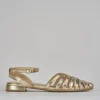 Ballerine tacco 1cm pelle oro