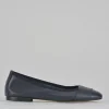 Ballerine tacco 1cm pelle blu