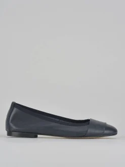 Ballerine tacco 1cm pelle blu