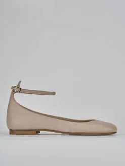 Ballerine tacco 1cm pelle beige