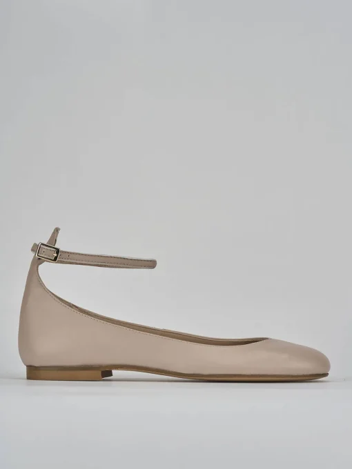 Ballerine tacco 1cm pelle beige
