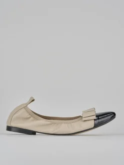 Ballerine tacco 1cm pelle beige
