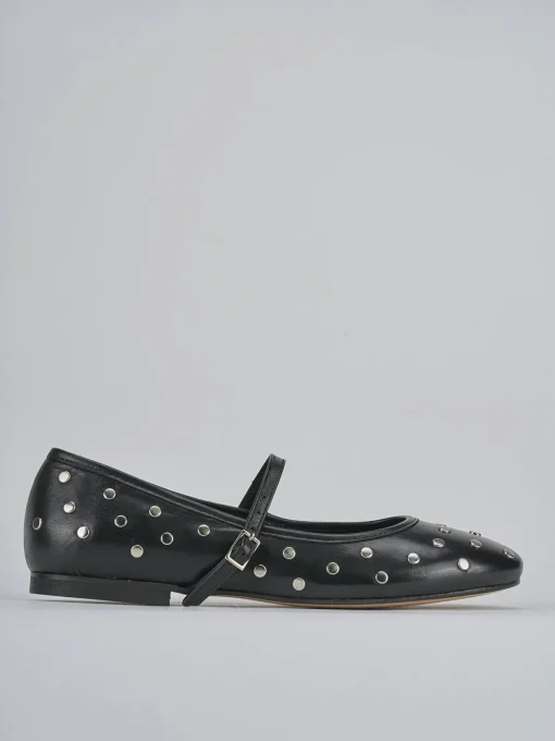 Ballerine tacco 1cm pelle nero