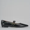Ballerine tacco 1cm pelle nero