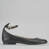Ballerine tacco 1cm pelle nero