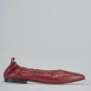 Ballerine tacco 1cm pelle rosso