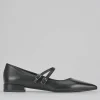 Ballerine tacco 2cm pelle nero