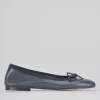 Ballerine tacco 1cm pelle blu