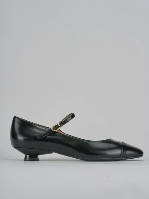 Ballerine tacco 3cm pelle nero
