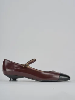 Ballerine tacco 3cm pelle bordo'