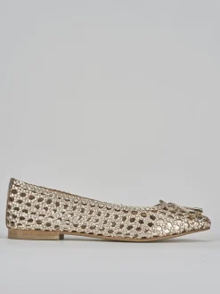 Ballerine tacco 1cm pelle oro