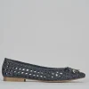 Ballerine tacco 1cm pelle blu