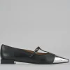 Ballerine tacco 1cm pelle nero