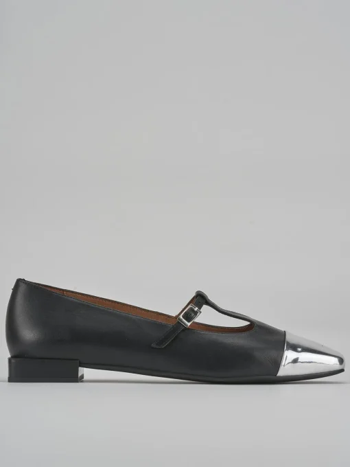 Ballerine tacco 1cm pelle nero