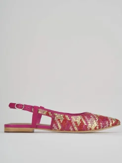 Ballerine tacco 1cm pelle rosa