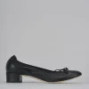 Ballerine tacco 4cm pelle nero