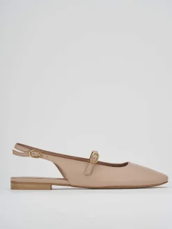 Ballerine tacco 1cm pelle rosa