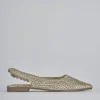 Ballerine tacco 1cm pelle oro