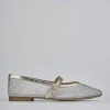Ballerine tacco 1cm pelle oro