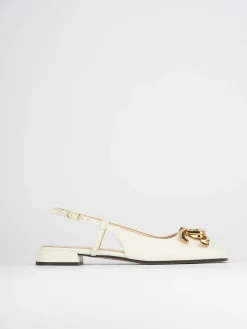 Ballerine tacco 1cm pelle beige