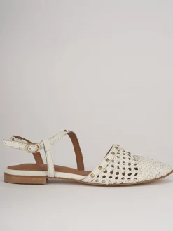 Ballerine tacco 1cm pelle bianco