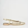 Ballerine tacco 1cm pelle oro