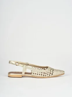 Ballerine tacco 1cm pelle oro