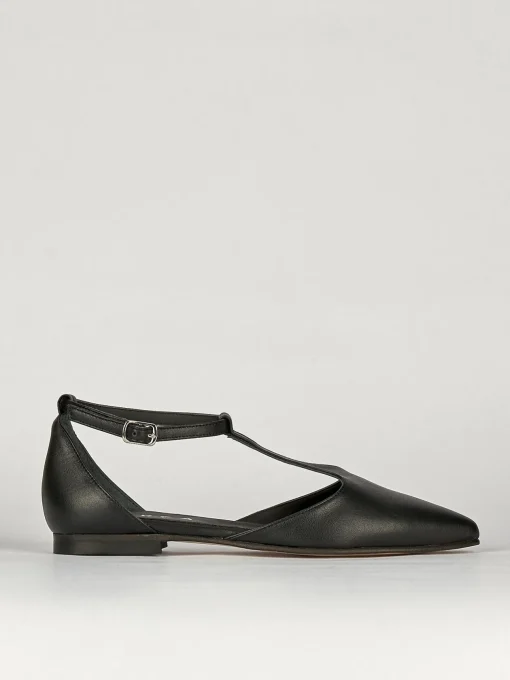 Ballerine tacco 1cm pelle nero