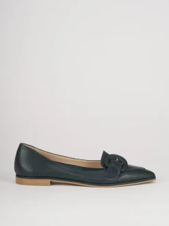 Ballerine tacco 1cm pelle blu