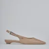 Ballerine tacco 2cm pelle marrone