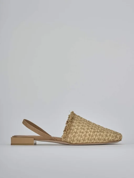 Ballerine tacco 1cm pelle marrone