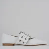 Ballerine tacco 1cm pelle bianco