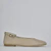Ballerine tacco 1cm pelle beige