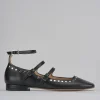 Ballerine tacco 1cm pelle nero