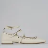 Ballerine tacco 1cm pelle bianco