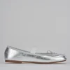 Ballerine tacco 1cm pelle argento