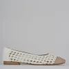Ballerine tacco 1cm pelle bianco