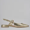 Ballerine tacco 1cm pelle oro