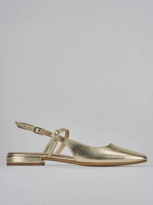 Ballerine tacco 1cm pelle oro