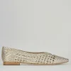 Ballerine tacco 1cm pelle oro
