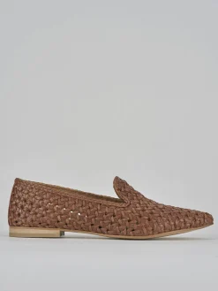 Ballerine tacco 1cm pelle marrone